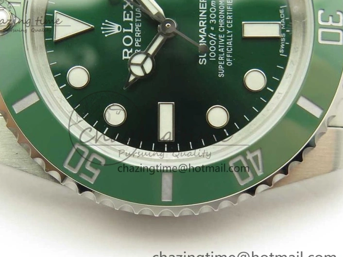 Best Green SA3135 904L on Ceramic V9F 116610 1:1 SS LV Edition Bracelet Submariner 0511